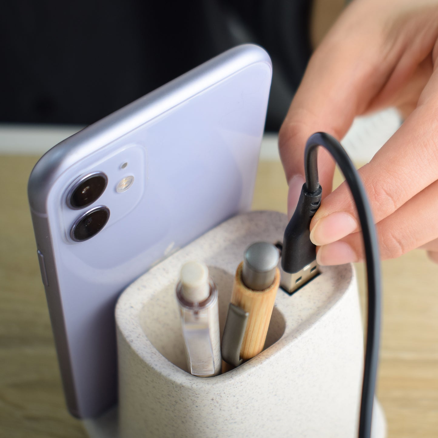 Wireless Charger-iphone charger - pen holder - desk set - eco-friendly item