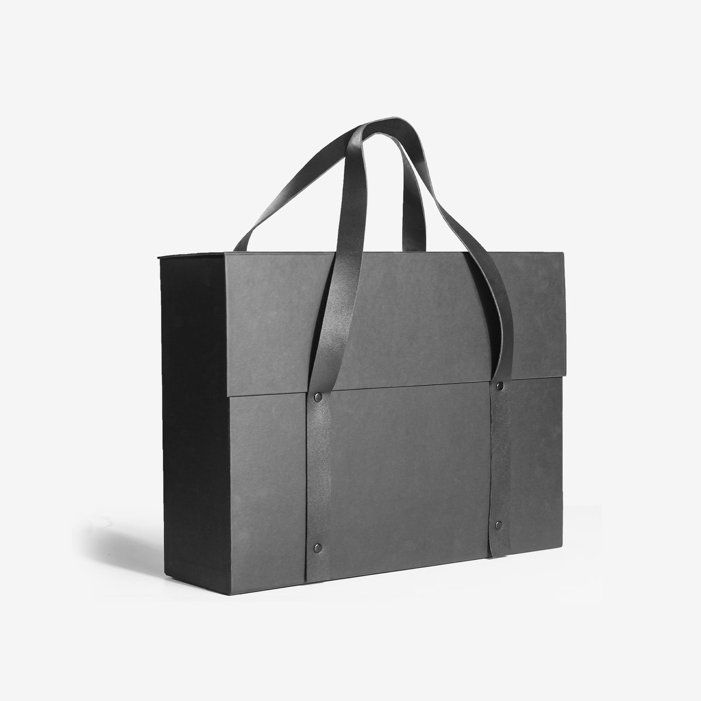 Elegant Black Box with Leather handle