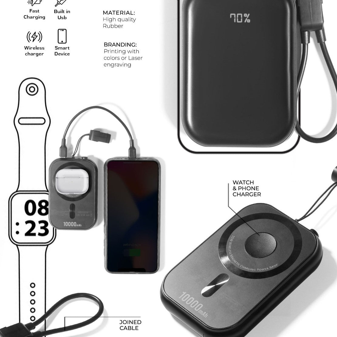 Watch and Phone Magnetic Power bank