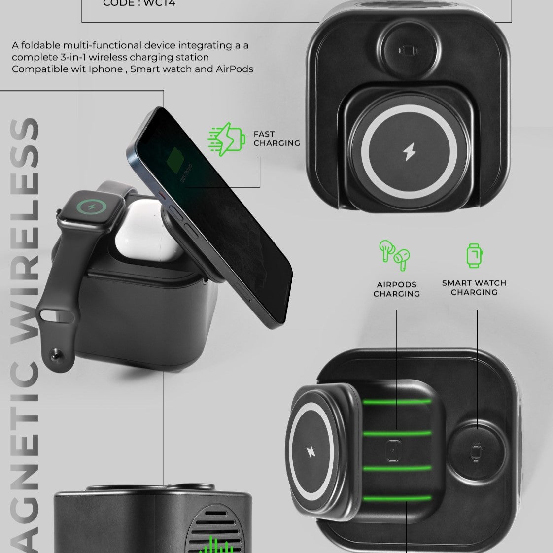 Foldable 3in1 Smart Deskset