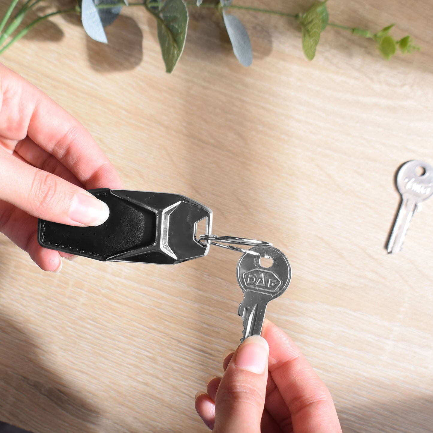 Leather N Metal Key chain
