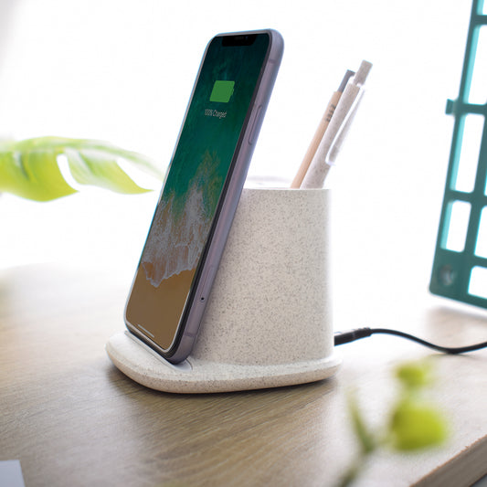 Wireless Charger-iphone charger - pen holder - desk set - eco-friendly item