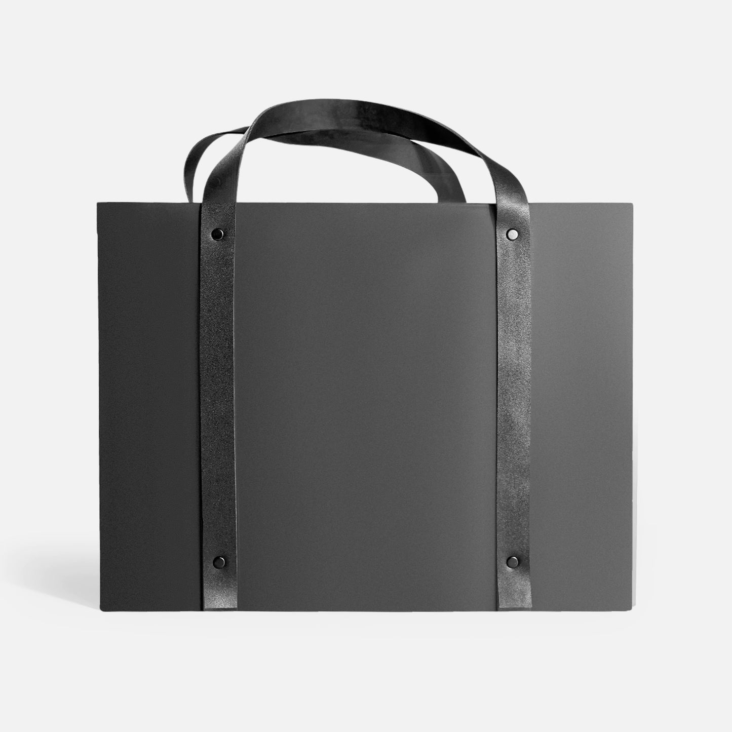 ELEGANT BLACK BOX WITH LEATHER HANDLE (BHC8)