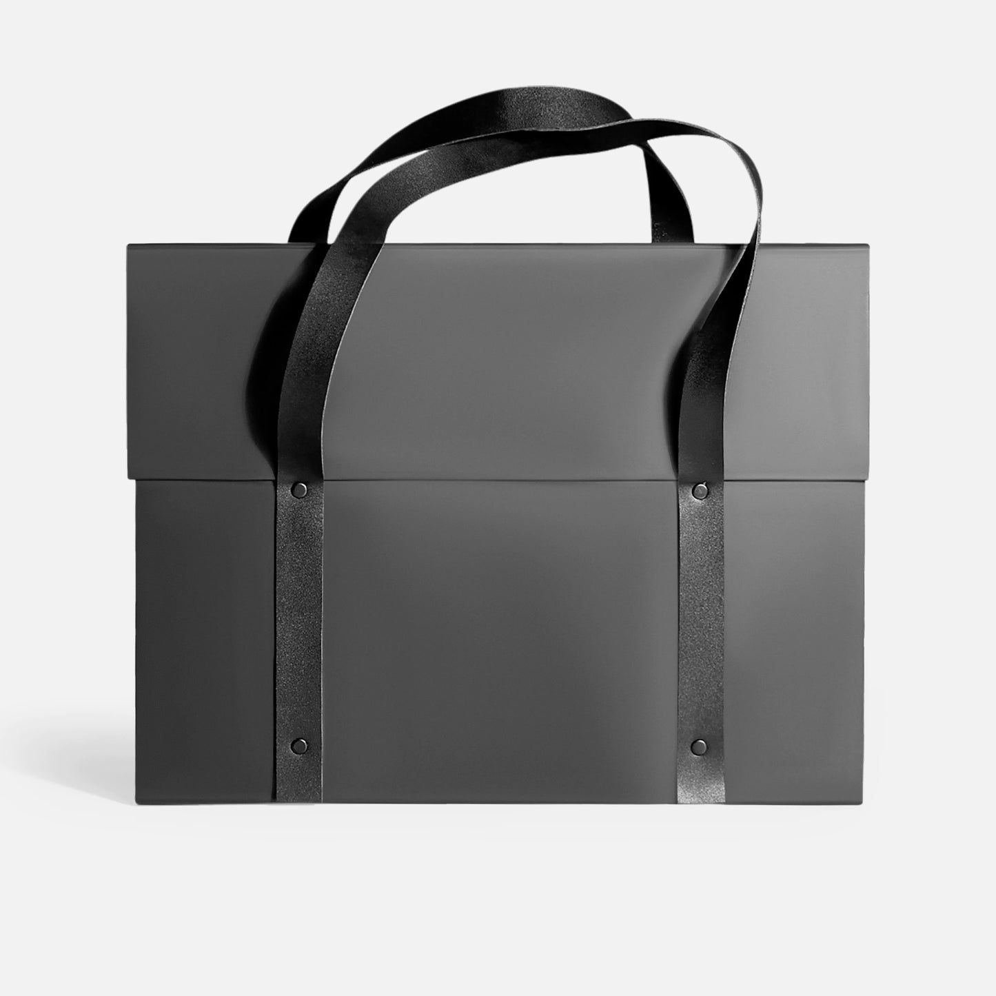 ELEGANT BLACK BOX WITH LEATHER HANDLE (BHC8)