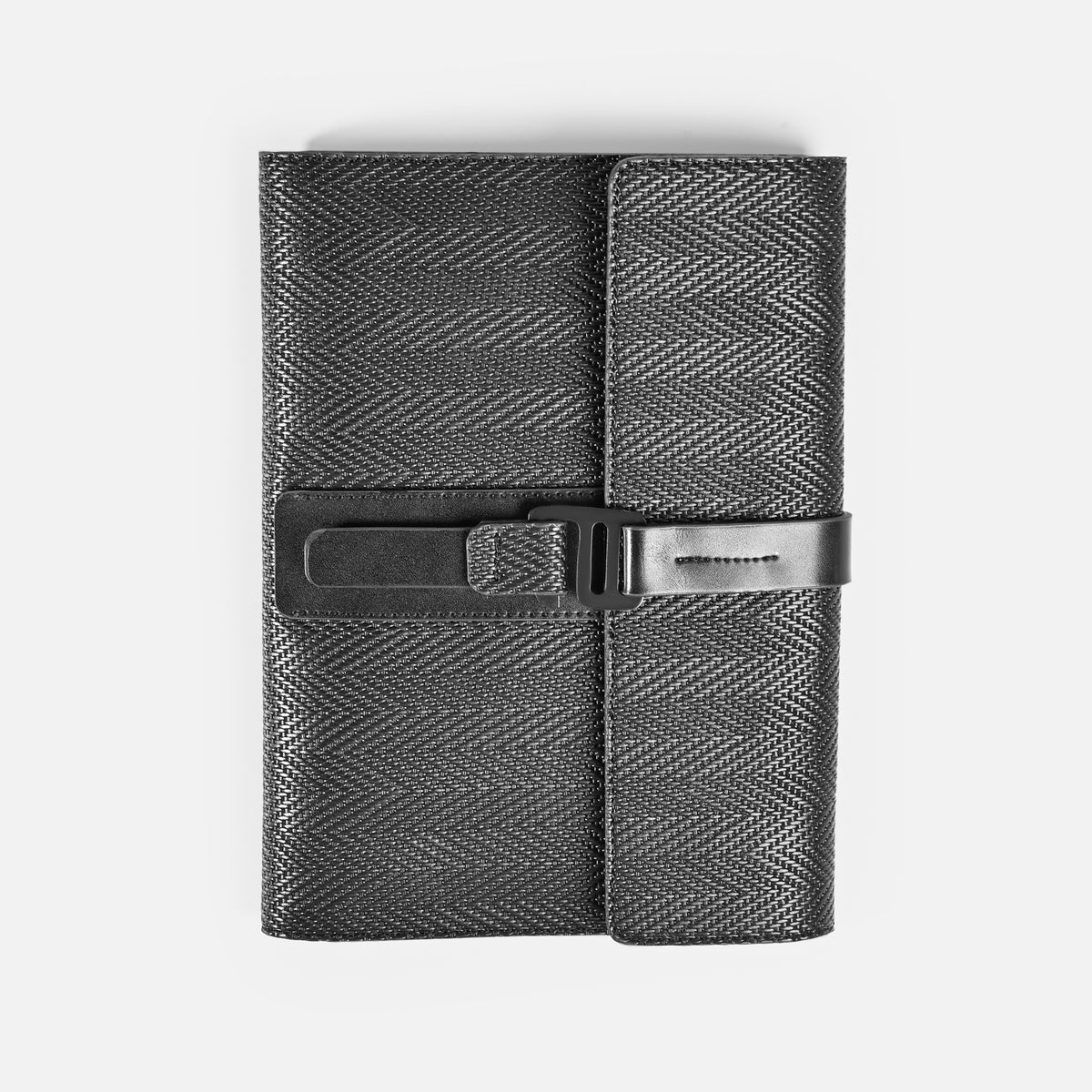 Executive Chevron-Textured Notebook with Magnetic Buckle Closure (RNB15)