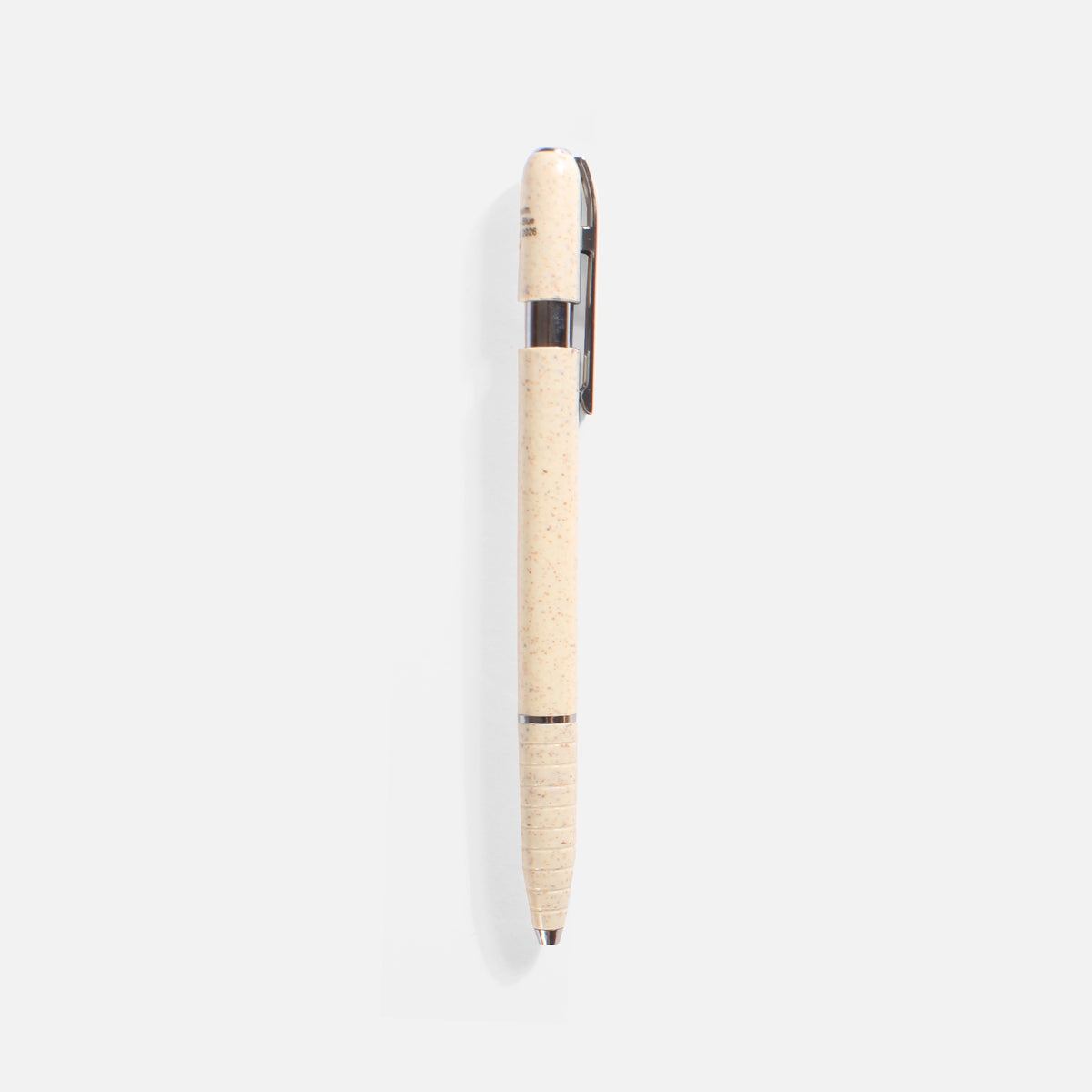 WHEAT STRAW PEN WITH SILVER ACCENTS