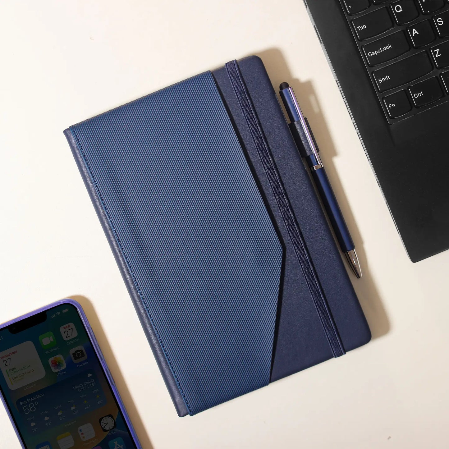 NAVY LINES NOTEBOOK (NB17 BLUE)