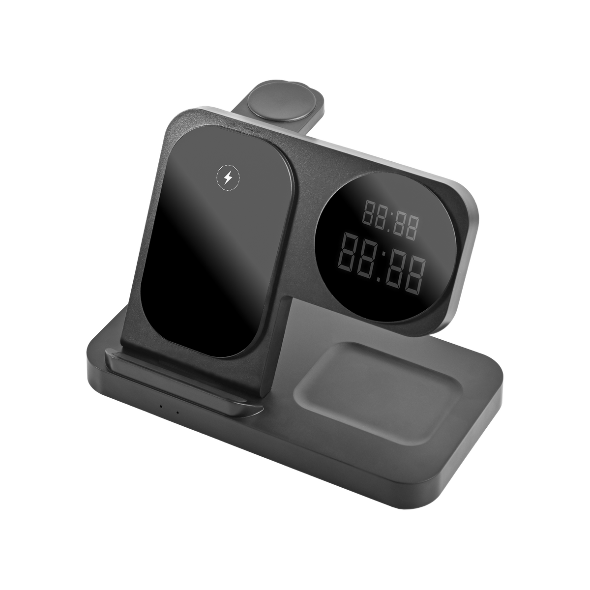 3-in-1 Wireless Charging Station with Digital LED Clock (Wct39)