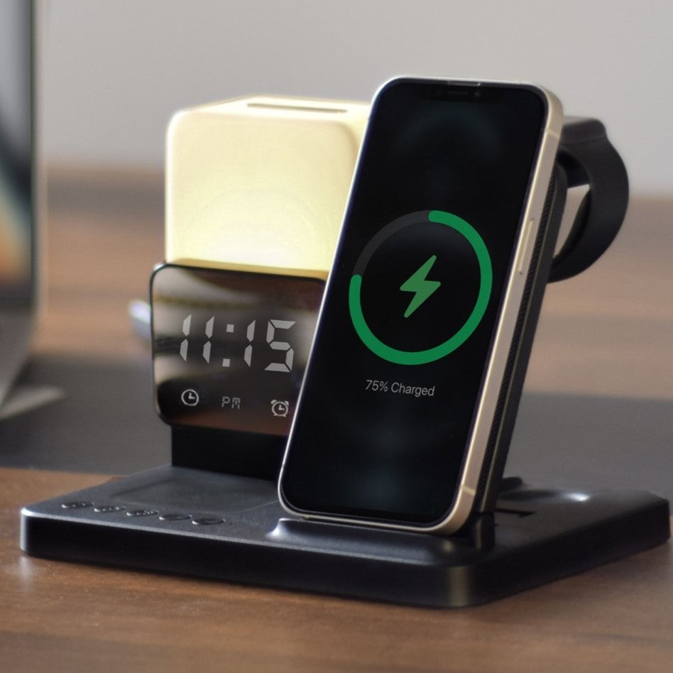 Multi-Function Wireless Charging Station & Desk Clock (WCT17)