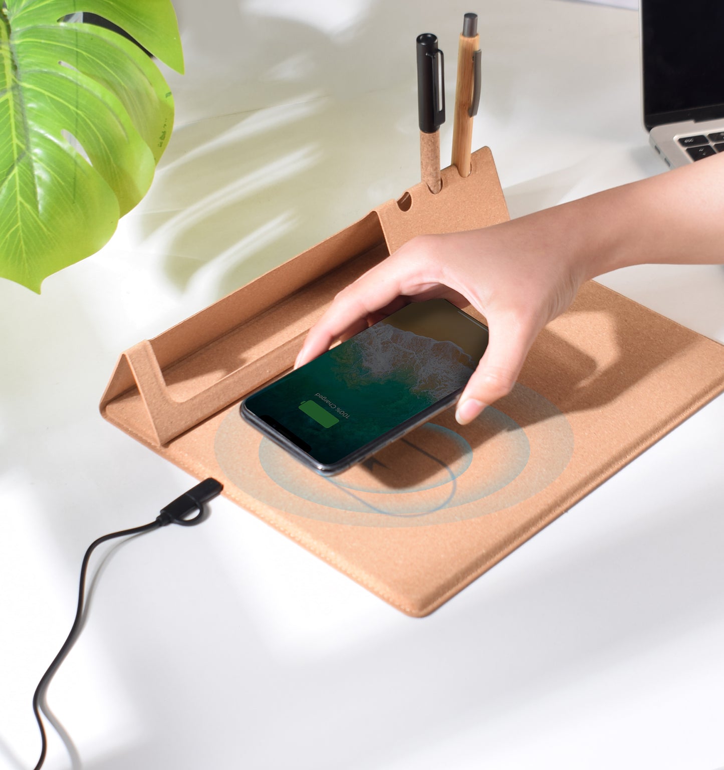 Cork Wireless Charger 4in1 Mouse Pad