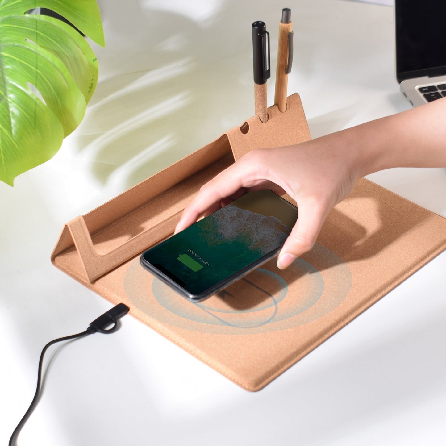 Cork Wireless Charger 4in1 Mouse Pad